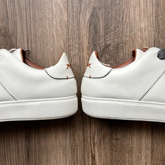 Ermenegildo Zegna Tiziano Leather Low Top White Sneakers | 11 - Picture 9 of 16